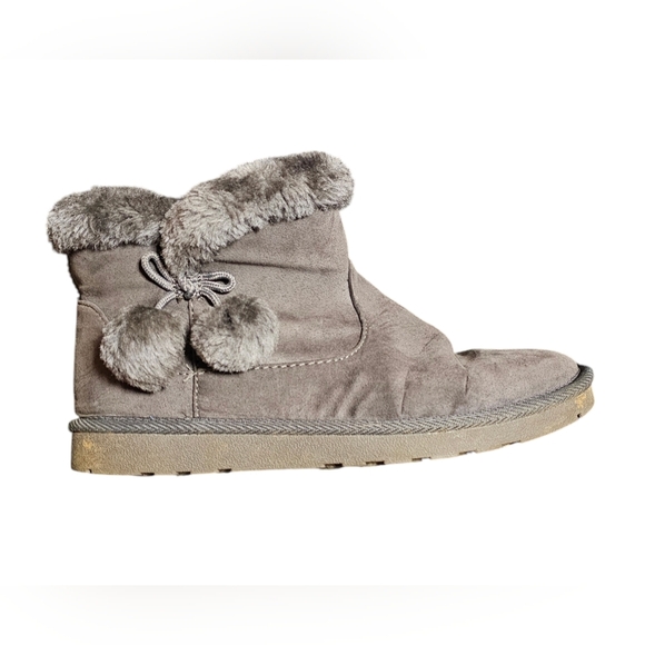 Arizona Jean Co Women's Gray Size 8 Flat Heel FauxFur Lined Winter Boots - Picture 1 of 5